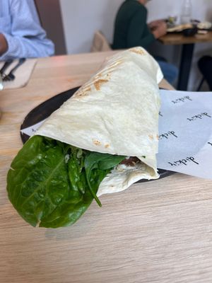 Falafel wrap  at Dicki's in New Farm