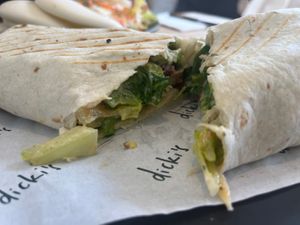 Satay duck wrap  at Dicki's in New Farm