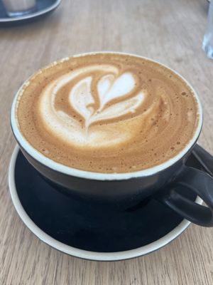 Oat flat white  at Dicki's in New Farm