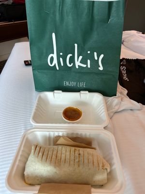 Take away brunch wrap    at Dicki's in New Farm