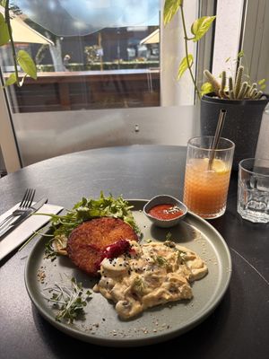 Creamy mushroom rosti   at Dicki's in New Farm