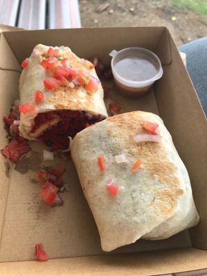 Breakfast burrito at Dicki's in New Farm