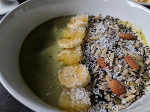 Smoothie bowl - one of their many options   at Cafe Tropical in Koh Lipe