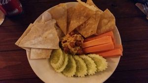 Small hummus snack plate at Cafe Tropical in Koh Lipe