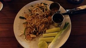 Vegan pad thai at Cafe Tropical in Koh Lipe