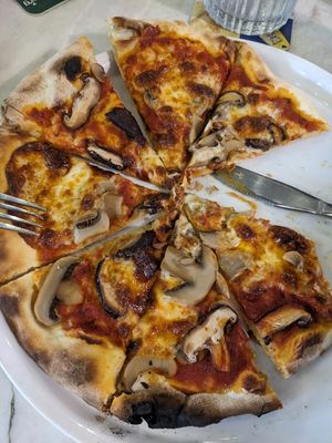 Mushroom pizza at The Red Tomato in Langkawi