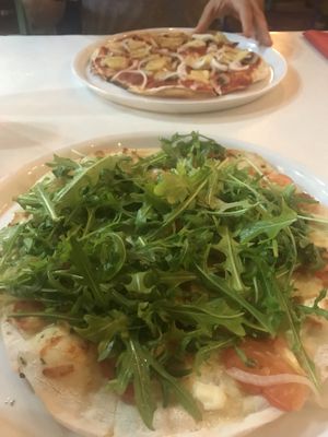 Flammekuche roquette onions and tomato  at The Red Tomato in Langkawi