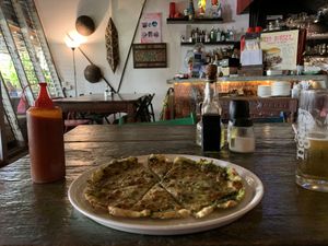 Pesto with mozzarella vegan option, tasty  at The Red Tomato in Langkawi