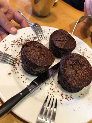 Vegan chocolate cakes  at Franze & Evans Cafe in East London
