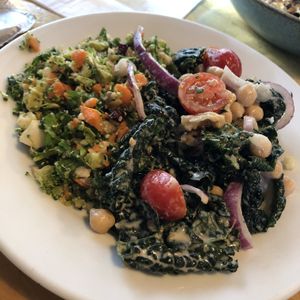 Raw salad vegan options changes daily  at Franze & Evans Cafe in East London