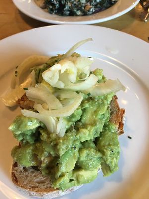 Avocado and sliced fennel on toast ! Delish! at Franze & Evans Cafe in East London