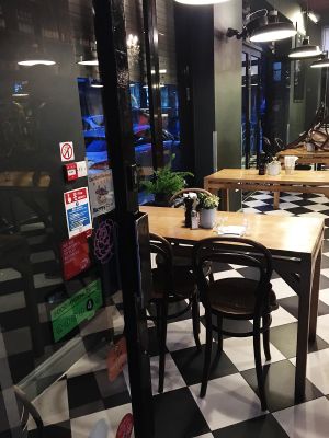 Inside restaurant  at Franze & Evans Cafe in East London