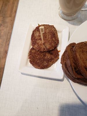 added veg sausage, super yummy and house made at Anna's House - E Beltline in Grand Rapids