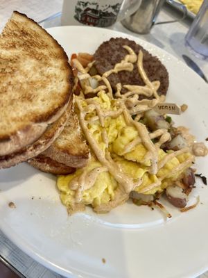 Chipotle Southwest Bowl with side of toast with vegan butter!  at Anna's House - E Beltline in Grand Rapids