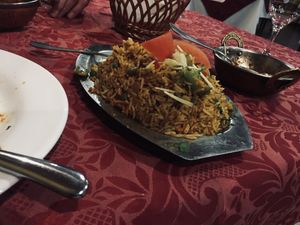 Biriani rice at Indian Palace in Funchal