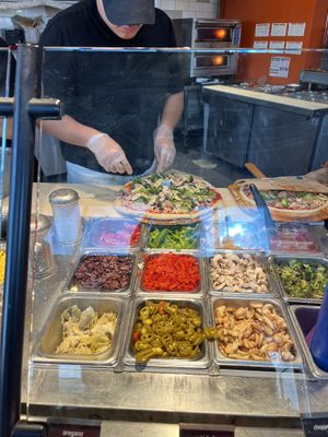 You build your pizza down the line #Veganuary at Blaze Pizza in Sarasota