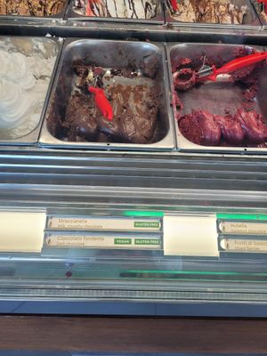 Dark chocolate and fruiti Gelato are Vegan at Pappalecco in San Diego