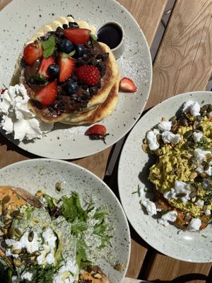 Pancakes and tofu sandwich 🥪   at Jord in Malmo