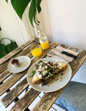 Avocado hummus toast  at Jord in Malmo