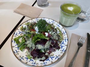 Sandwich with Hummus, Avocado and vegan Feta at Jord in Malmo