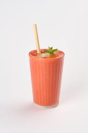 Raspberry/mint smoothie at Jord in Malmo