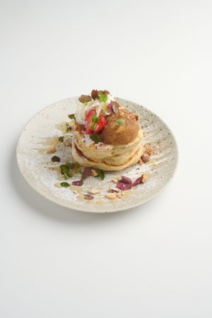 American vegan pancakes season pie at Jord in Malmo