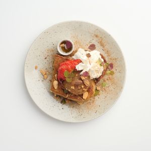 Banana french toast at Jord in Malmo