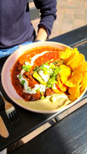 Mexican Vegan Nachos Bowl at Jord in Malmo