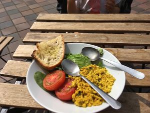 Scrambled tofu at Jord in Malmo