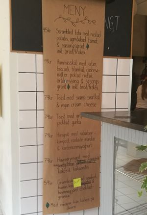 Breakfast choices at Jord in Malmo