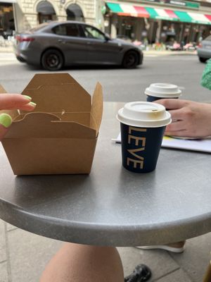 Coffee alfresco style   at Bageri Leve in Malmo