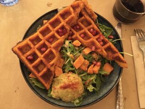 Sweet potato waffle at Riz Riz - Marais in Paris