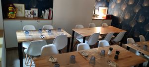 Inside upstairs at Riz Riz - Marais in Paris