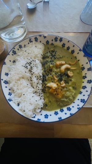 Curry vert du dragon et riz basmati, sans gluten   at Riz Riz - Marais in Paris