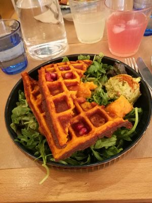 Sweet potato waffles at Riz Riz - Marais in Paris