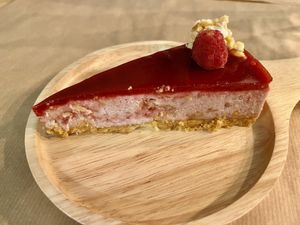 Raspberry cheesecake   at Riz Riz - Marais in Paris
