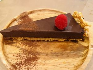 Chocolate tart  at Riz Riz - Marais in Paris
