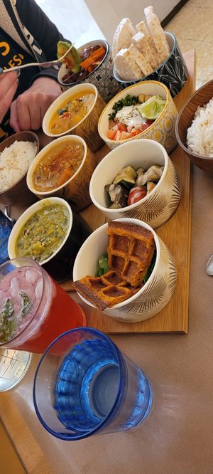 "The Rice Table", a mix of all their dishes. at Riz Riz - Marais in Paris