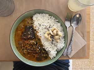 It was allegedly the spicy meal on the menu. It wasn’t very spicy unfortunately.   at Riz Riz - Marais in Paris