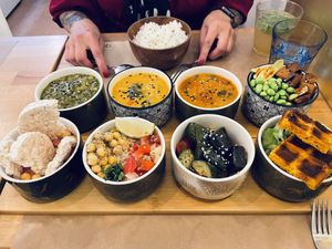 Rice table  at Riz Riz - Marais in Paris