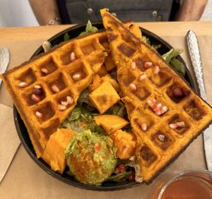 Sweet potato waffles   at Riz Riz - Marais in Paris