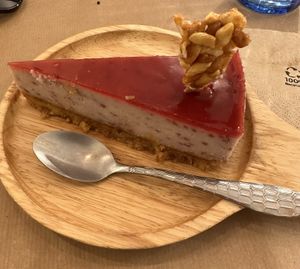 Raspberry cheesecake   at Riz Riz - Marais in Paris