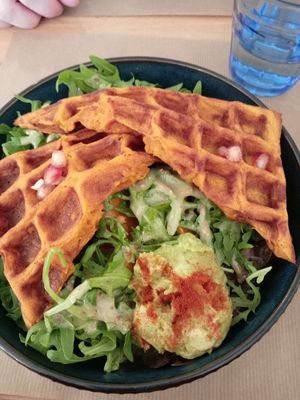 Sweet potato waffle at Riz Riz - Marais in Paris