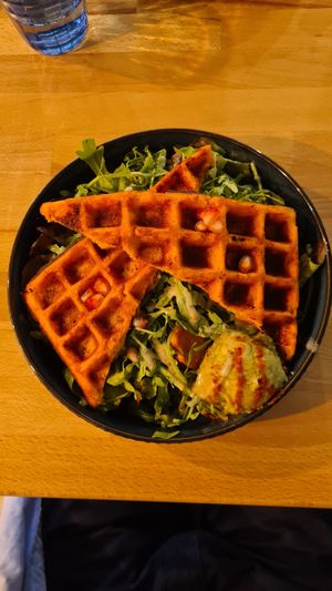 Sweet potato waffle at Riz Riz - Marais in Paris