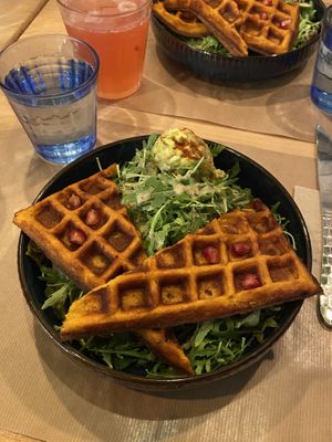 Sweet potato waffles saladd  at Riz Riz - Marais in Paris