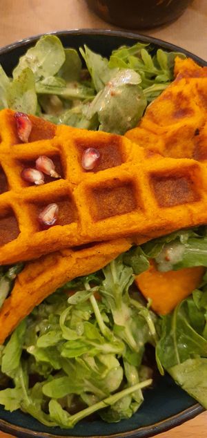 Sweet potato waffles at Riz Riz - Marais in Paris