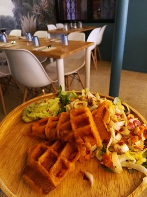 Sweet potato waffle at Riz Riz - Marais in Paris