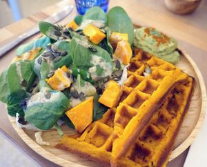 Sweet Potato Waffles at Riz Riz - Marais in Paris