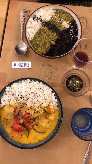 Deux plats principles  at Riz Riz - Marais in Paris