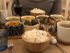 The Rice Table option gives you one of each of the main items on the menu and unlimited jasmine rice. DELISH! at Riz Riz - Marais in Paris